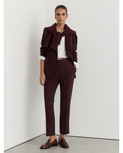 Reiss Brown Gabi - Berry Petite Slim Fit Suit Trousers, Us 10