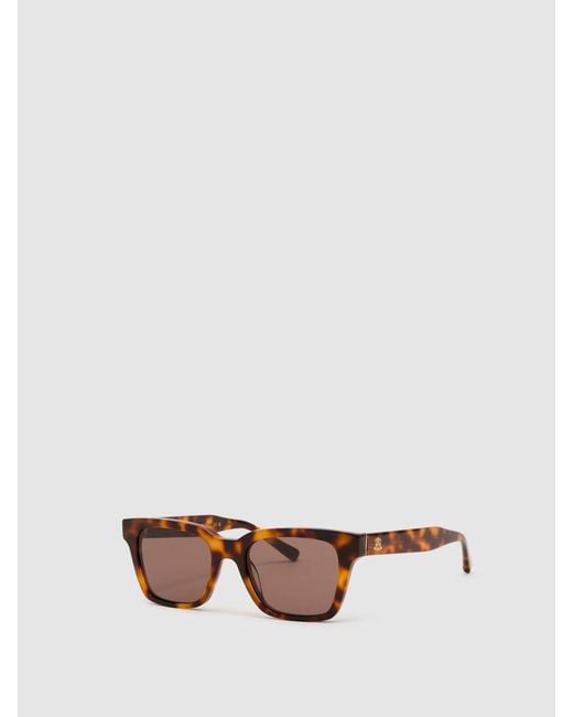 Messyweekend Brown Rectangle-Frame Sunes for men
