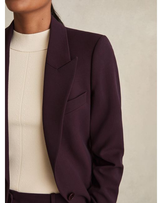 Reiss Gabi Berry Tailored Single Breasted Suit Blazer