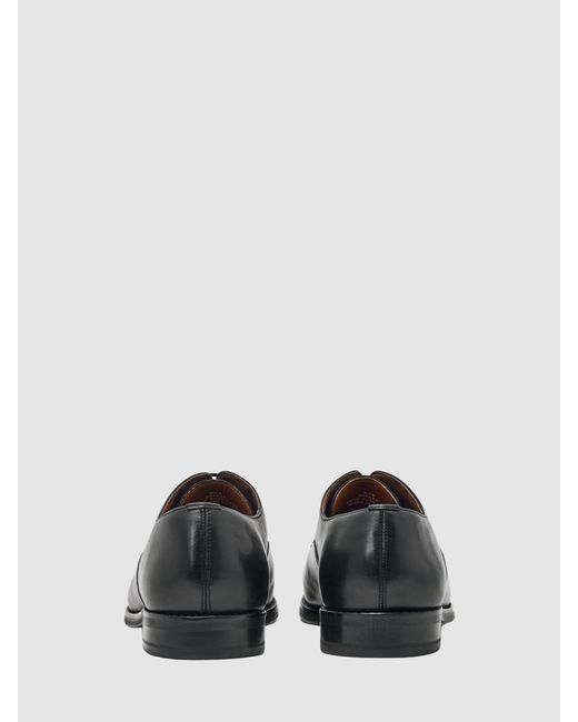 Reiss Black Leather Lace Up Oxford Shoes for men