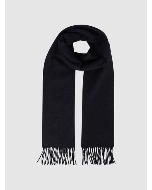 Reiss Blue Picton - Navy Cashmere Blend Scarf, One for men