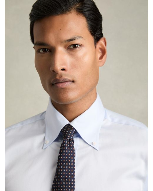Reiss White Allora Shirt Cotton Plain for men