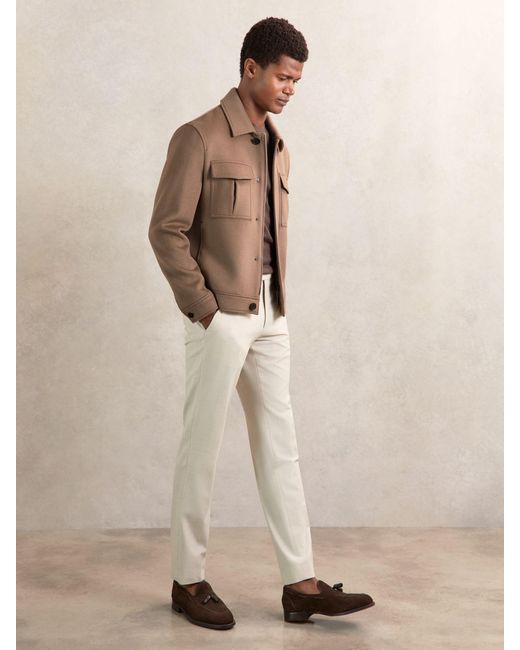 Reiss Natural Wool Blend Twin Pocket Zipped Jacket for men