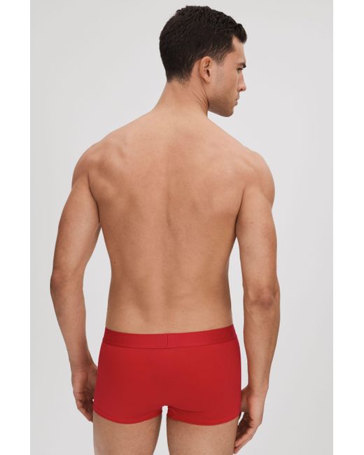 Calvin Klein Red Calvin Underwear 3 Pack Trunks for men