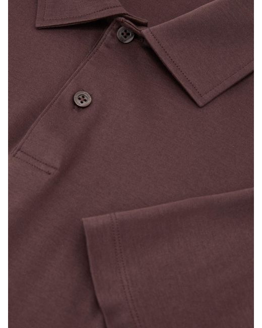 Reiss Purple Air-Water Cotton Polo Shirt for men