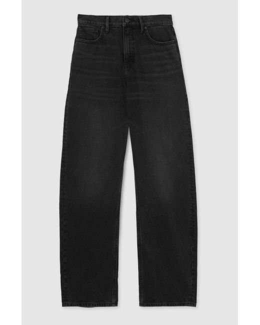 GOOD AMERICAN Black Relaxed Barrel Jeans