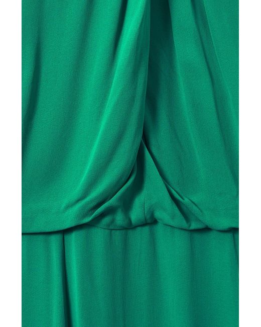 Reiss Elliana - Green Drape Front Midi Dress, Us 8
