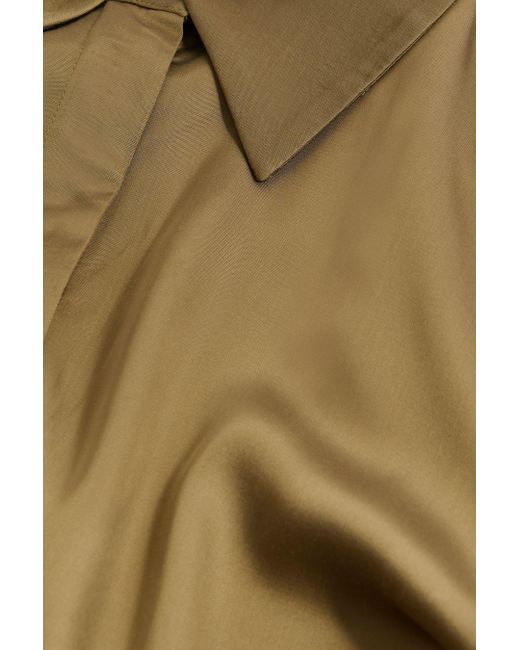 Reiss Green Jasmine - Khaki Fitted Layered Cuff Shirt, Us 2