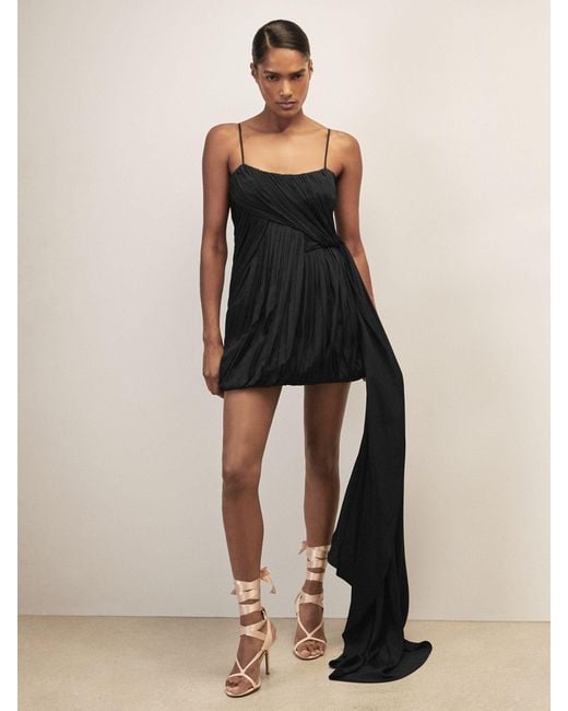 Reiss Women's Sophie Black Royal Ballet Pleated Mini Dress, Us