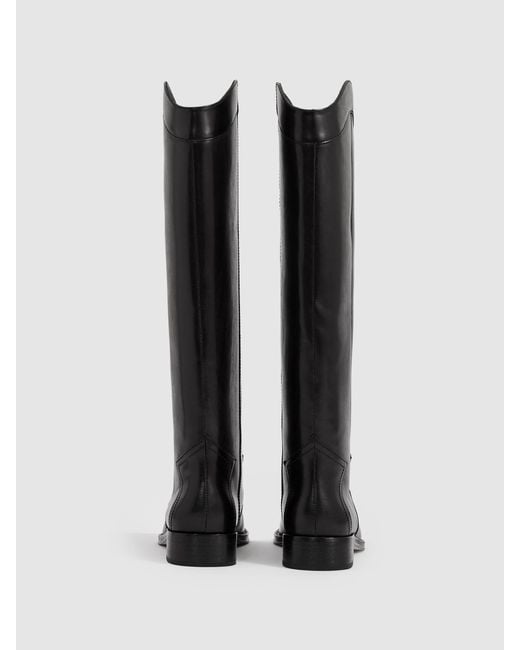 paige-leather-knee-high-riding-boots-camel-in-black-lyst