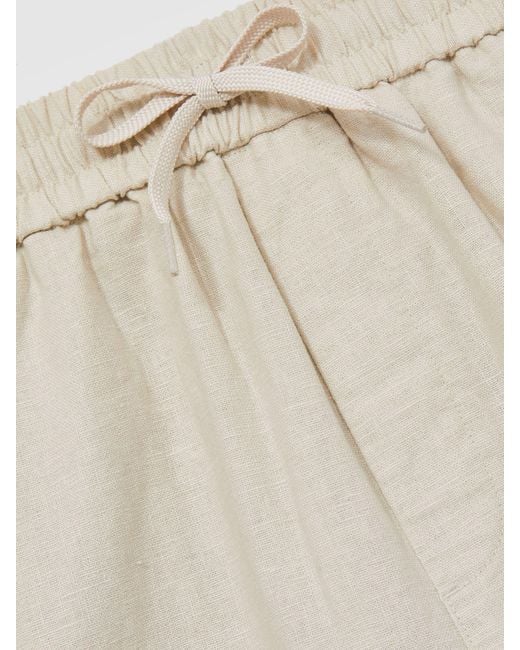 Les Deux Natural Ivory Linen-cotton Shorts for men