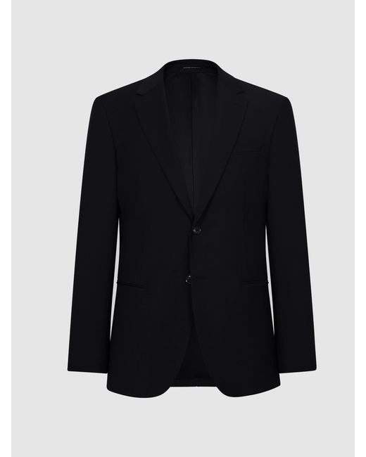 Reiss Gray Modern Fit Travel Blazer for men