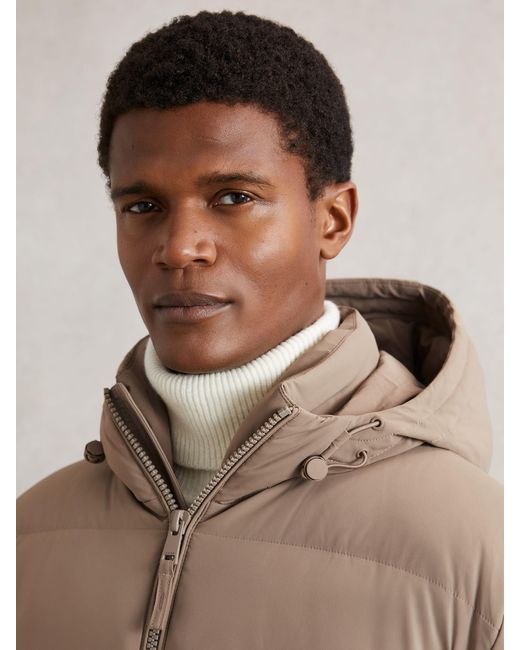 Reiss Natural Quilted Zip-Through Puffer Jacket for men