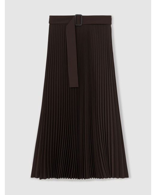 Reiss Black Midi Skirt