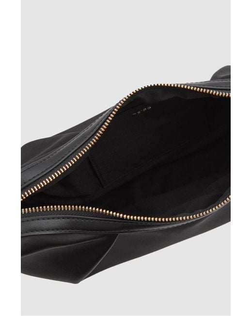 Reiss Frances - Black Adjustable Strap Cross-body Bag, One