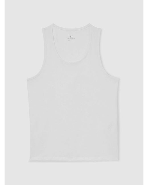 Reiss Vinnie - White Cotton Stretch Vest, S for men