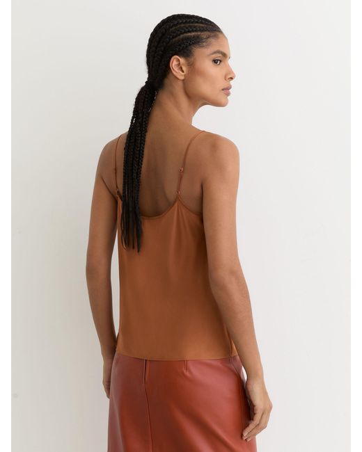 Reiss Brown Silk Cami Top