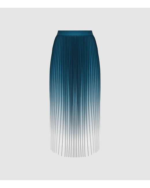 Ombre metallic pleated skirt cheap