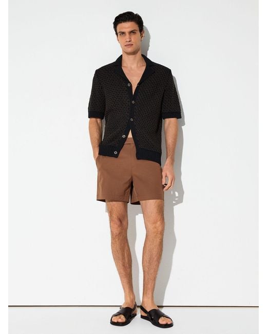 Reiss Black Sun - Mahogany Brown Side-adjuster Swim Shorts, Xxl for men
