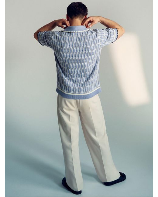 Reiss Blue Soft & Tom Daley-Knit Shirt for men