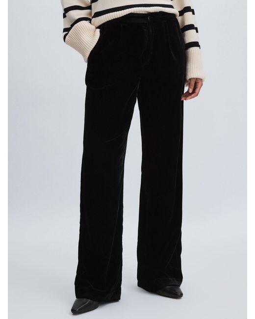 PAIGE Blue Kara Trousers Plain