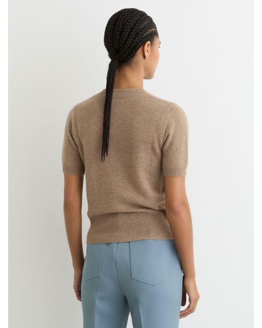 Reiss Blue Cashmere Crew Neck T-Shirt