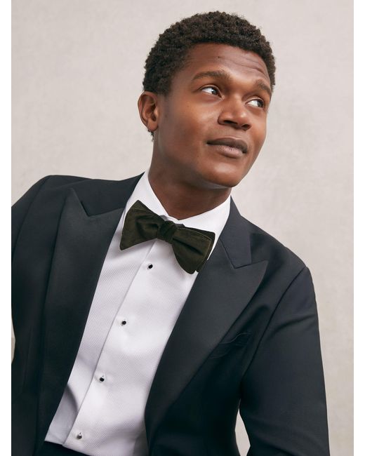 Reiss Black Hike - Emerald Velvet Bow Tie for men
