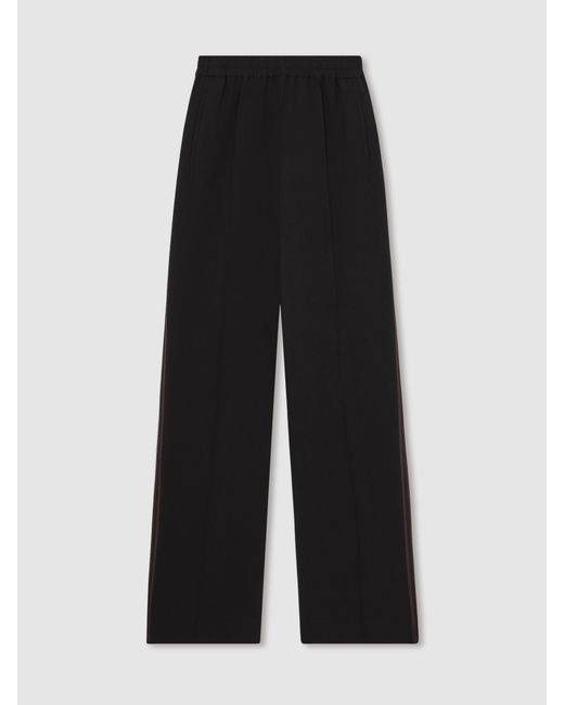 Reiss Black Side-Stripe Tapered Trousers