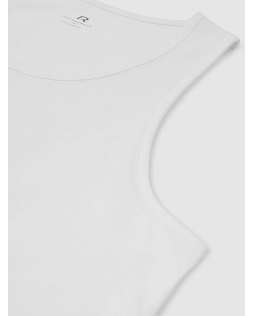 Reiss Vinnie - White Cotton Stretch Vest, S for men