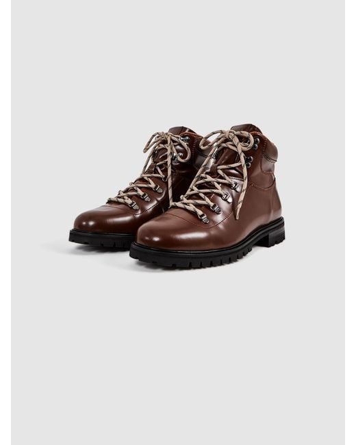 Reiss Ashdown Wanderstiefel Aus Nubukleder in Brown für Herren