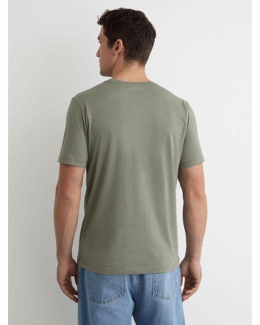 Reiss Green Bless - Dark Sage Cotton-jersey Crew Neck T-shirt, Xxl for men