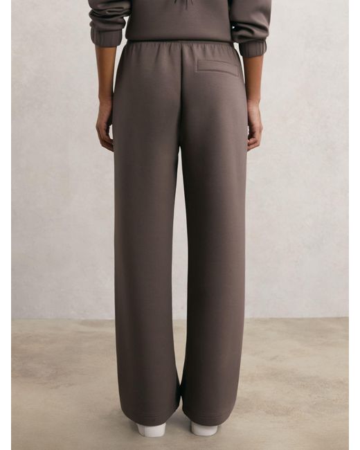 Reiss Multicolor Laney - Taupe Brown Petite Wide-leg Interlock Drawstring Joggers, Xs