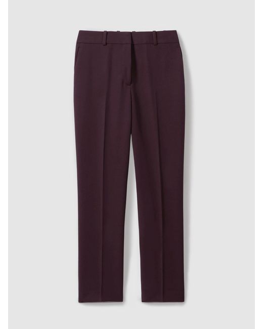 Reiss Purple Slim-Fit Suit Trousers
