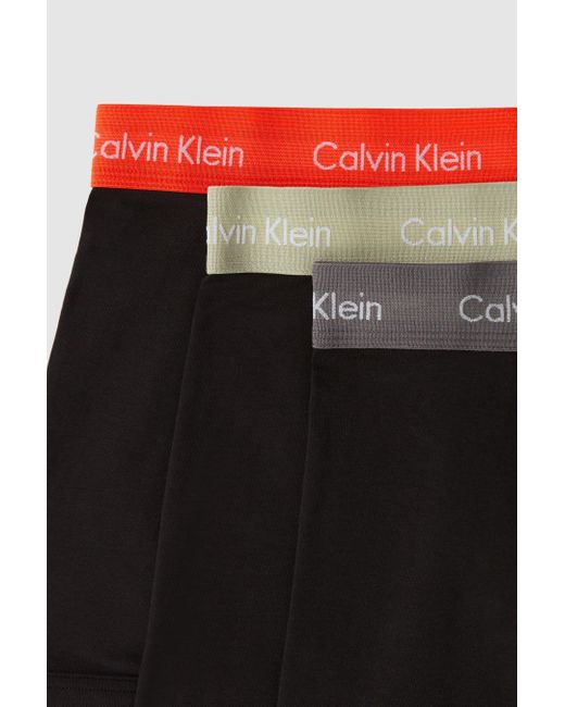 Calvin Klein Black Calvin Underwear Trunks 3 Pack for men