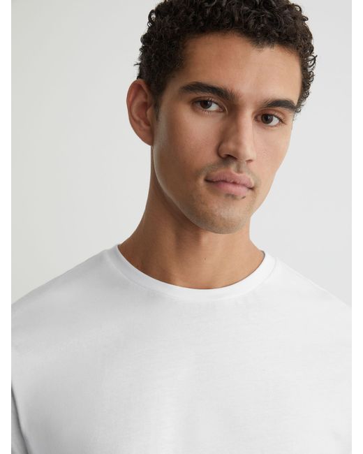 Reiss Marl - White Bless Cotton Crew Neck T-shirt, 3xl for men