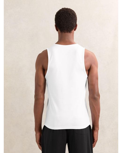 Reiss Black Cotton Loungewear Vests for men