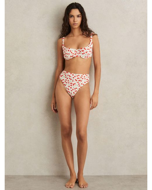 GOOD AMERICAN Red Balconette Bikini Top