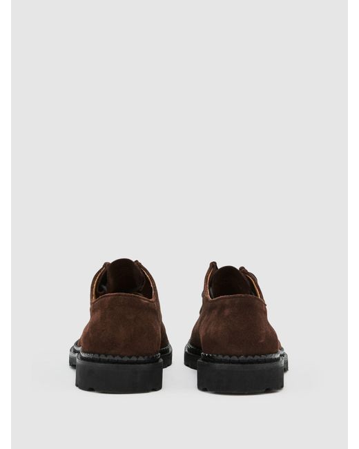 Reiss Brown Hatton Lace-Up Moccasin Shoes for men