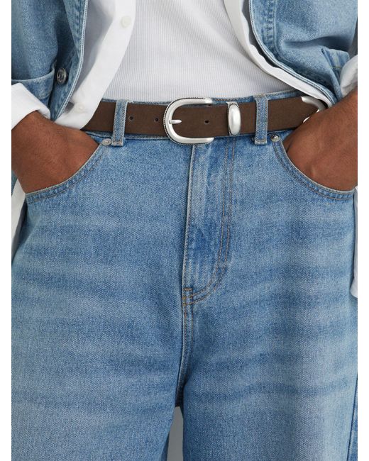 Reiss Blue Jonny Western Belt for men