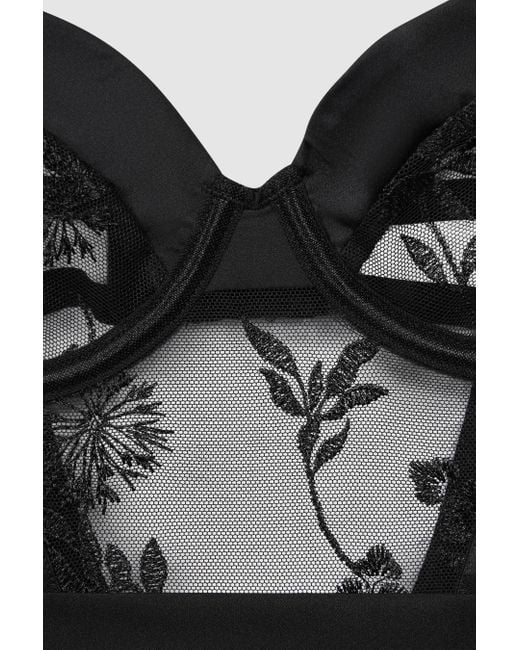 Bluebella Black Lace Embroidered Bodysuit