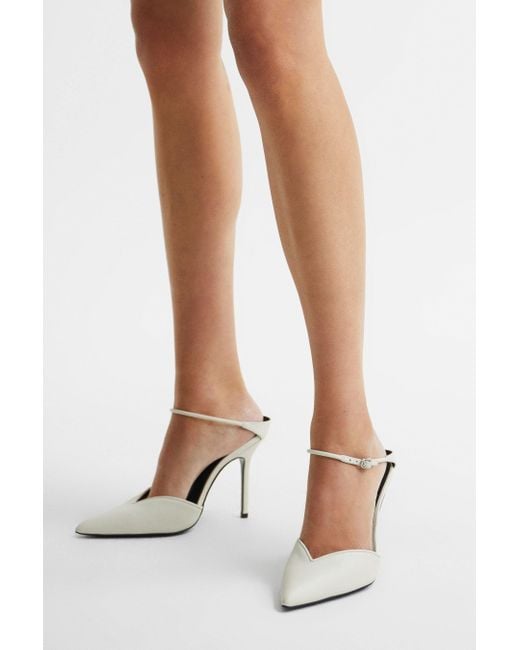 Reiss Banbury Off White Court Shoes Us 9.5 Lyst UK