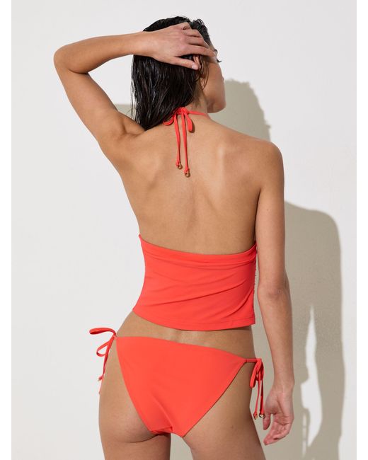 Reiss Red Halterneck Triangle Tankini Bikini