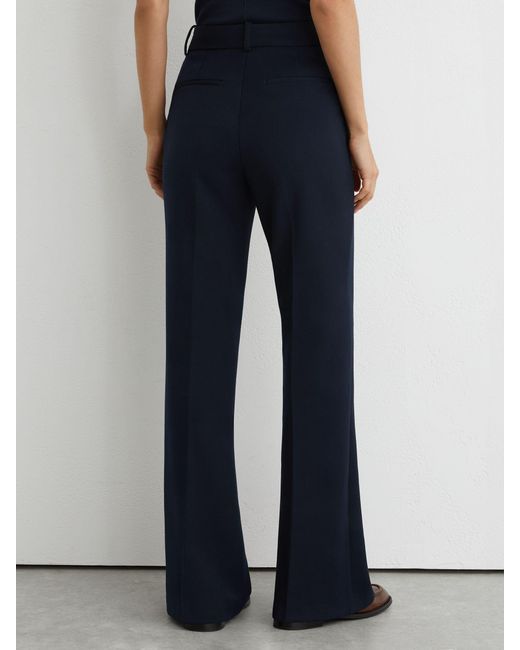 Reiss Blue Flared Suit Trousers