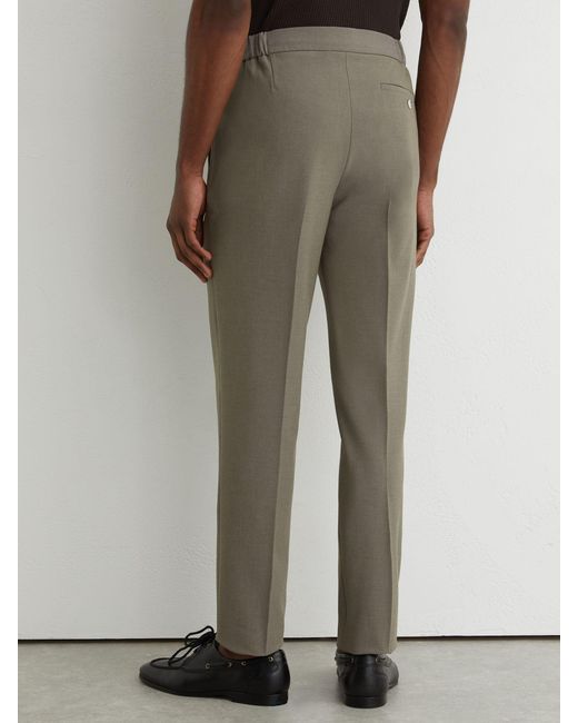 Reiss Multicolor Found - Dark Sage Green Slim Fit Stretch Drawstring Trousers, 28 for men