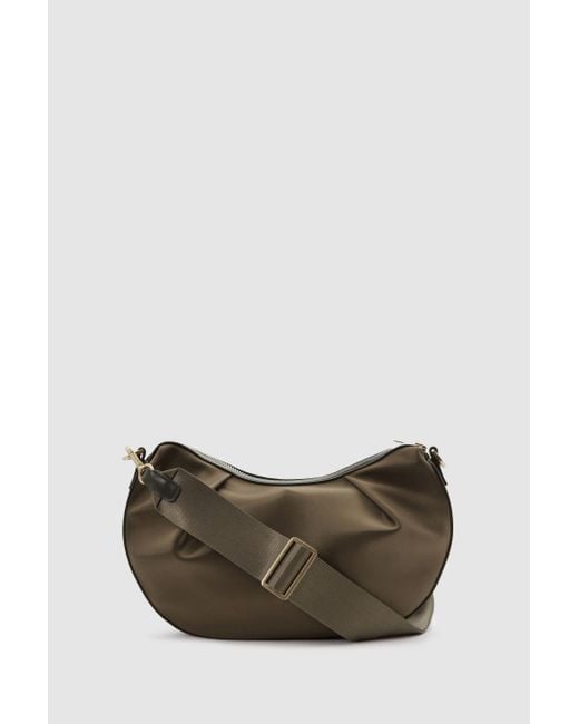 Reiss Black Frances - Olive Adjustable Strap Cross-body Bag, One