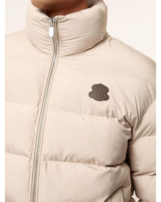 Reiss Natural Monogram Quilted Relaxed Puffer Jacket for men