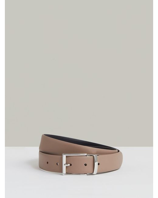 Reiss Gray Dark Stone & Ricky Leather Belt for men