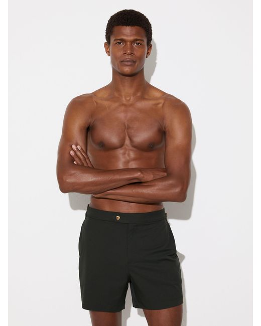 Reiss Blue Side-Adjuster Swim Shorts for men