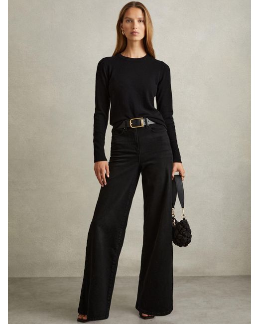 Reiss Ameria - Black Palazzo Jeans
