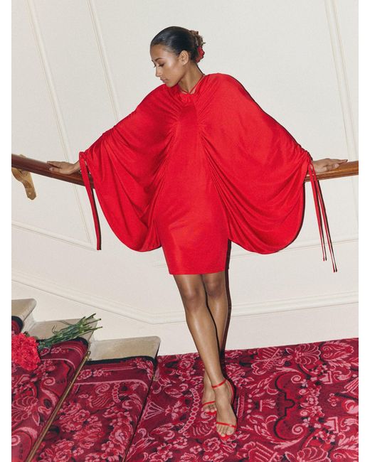 Reiss Red Royal Ballet Batwing Dress
